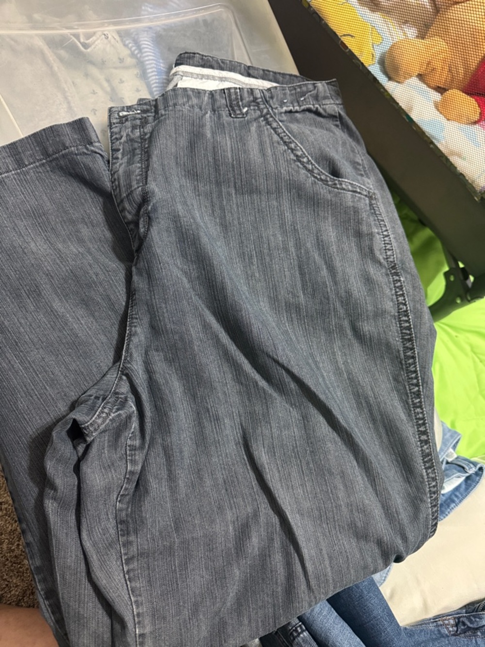Liz & Me Grey Washed Jeans - Classic Casual Fit